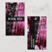 Grunge Streak - Roze Visitekaartje (Voorkant / Achterkant)