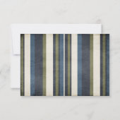 Grunge Stripes Bar Mitzvah-reactiekaart RSVP Kaartje (Achterkant)