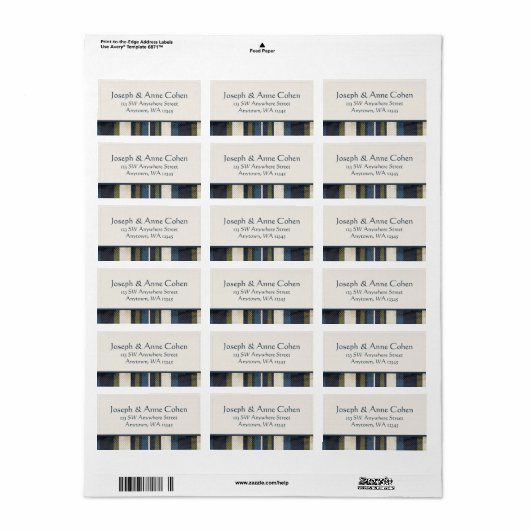 Grunge Stripes Etiket (Full Sheet)