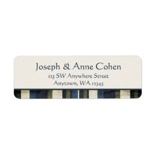 Grunge Stripes Return-adres Etiket