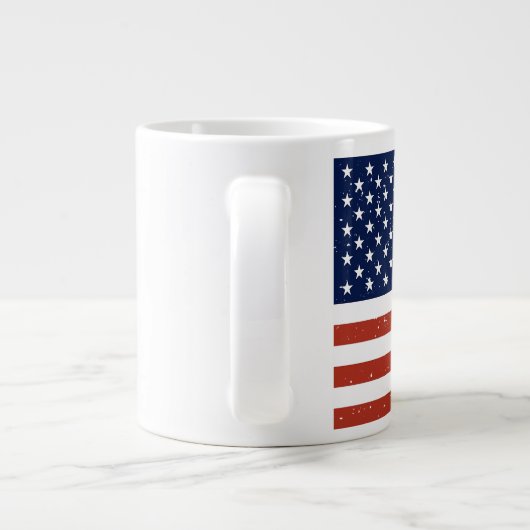  Grunge Style American Flag Jumbo Mok (Achterkant)