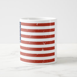  Grunge Style American Flag Jumbo Mok