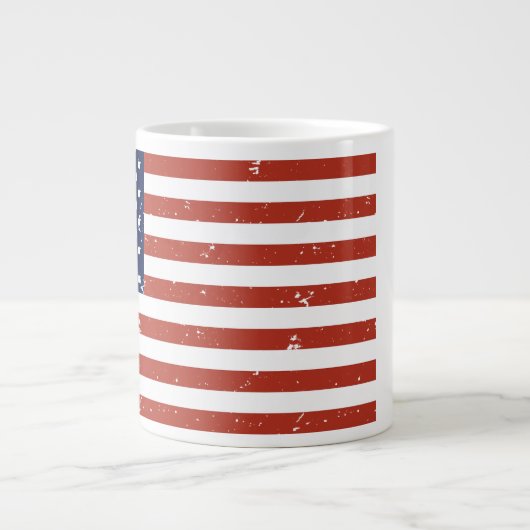  Grunge Style American Flag Jumbo Mok (Voorkant)