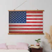  Grunge Style Amerikaanse vlag Verenigde Staten Hangend Wandkleed (Slaapkamer)