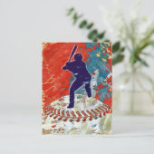 Grunge Style Baseball-ontwerp Briefkaart (Staand voorkant)