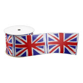 Grunge Style Britse Union Jack Flag Satijnen Lint (Spoel)