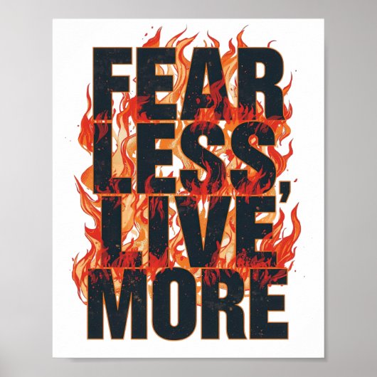 Grunge Style Courage and Life Quote Poster (Voorkant)