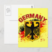 Grunge Style Duitsland Wapenbekleding en vlag Briefkaart (Voorkant / Achterkant)