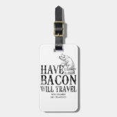 Grunge Style heeft Bacon op reis Bagagelabel (Voorkant verticaal)