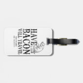 Grunge Style heeft Bacon op reis Bagagelabel (Achterkant horizontaal)