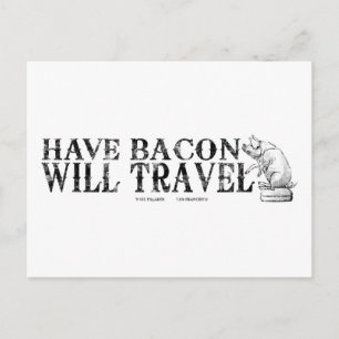 Grunge Style heeft Bacon op reis Briefkaart
