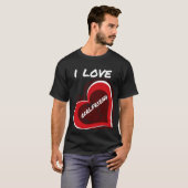 Grunge Style I Love My Girlfriend Heart Design T-shirt (Voorkant volledig)