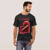Grunge Style I Love My Girlfriend Heart Design T-shirt (Voorkant volledig)