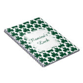 Grunge-Style Irish Clover gepersonaliseerd Notitieboek (Rechterzijde)