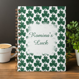 Grunge-Style Irish Clover gepersonaliseerd Notitieboek