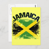 Grunge Style Jamaica Flag Design Briefkaart (Voorkant / Achterkant)