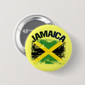 Grunge Style Jamaica Flag Design Ronde Button 5,7 Cm (Voorkant /achterkant)