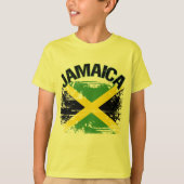 Grunge Style Jamaica Flag Design T-shirt (Voorkant)