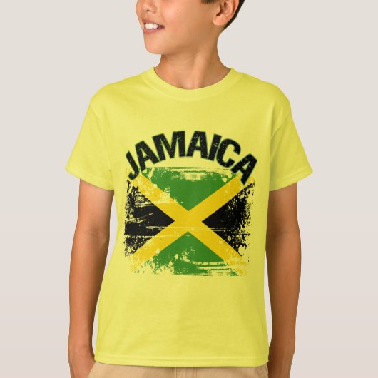 Grunge Style Jamaica Flag Design T-shirt (Voorkant)