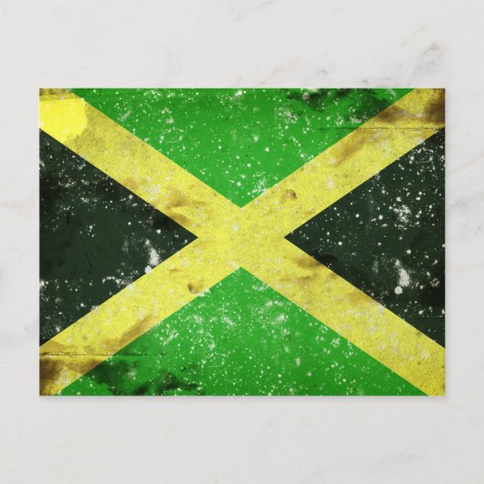 Grunge style Jamaican design Briefkaart (Voorkant)
