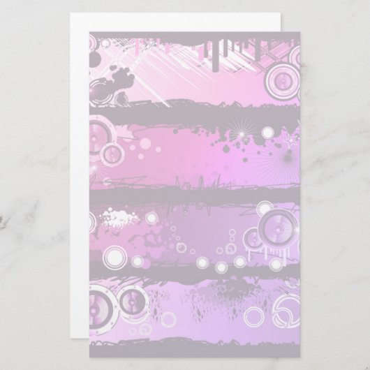 Grunge Style Music Banner 3 Briefpapier (Voorkant / Achterkant)