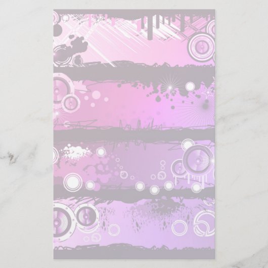 Grunge Style Music Banner 3 Briefpapier (Voorkant)