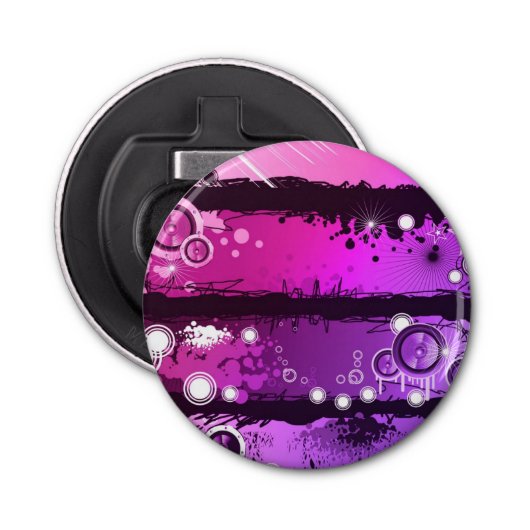 Grunge Style Music Banner 3 Button Flesopener (Voorkant)