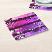 Grunge Style Music Banner 3 Kartonnen Onderzetters (Schuin)