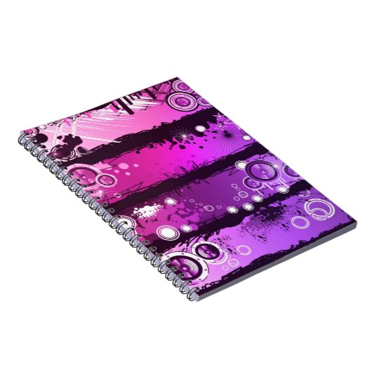 Grunge Style Music Banner 3 Notitieboek (Rechterzijde)