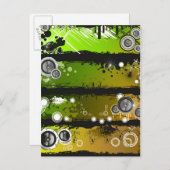 Grunge Style Music Banner Briefkaart (Voorkant / Achterkant)