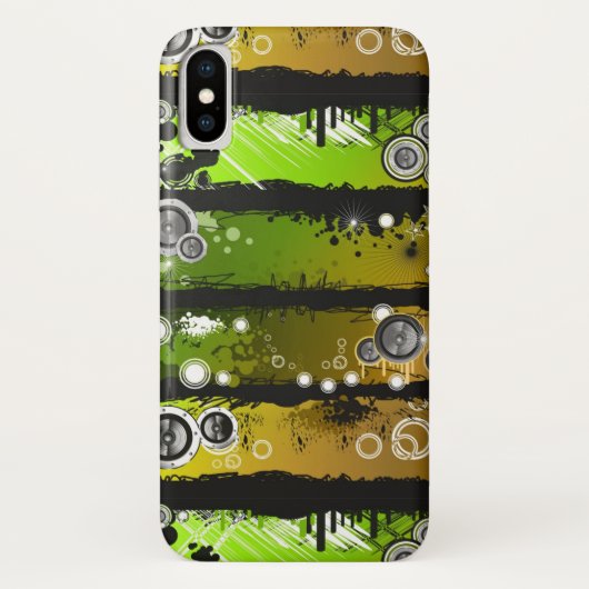 Grunge Style Music Banner Case-Mate iPhone Case (Achterkant)
