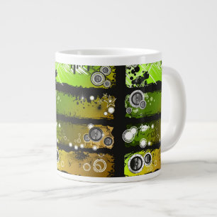 Grunge Style Music Banner Grote Koffiekop
