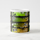 Grunge Style Music Banner Grote Koffiekop (Voorkant)