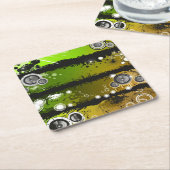 Grunge Style Music Banner Kartonnen Onderzetters (Schuin)