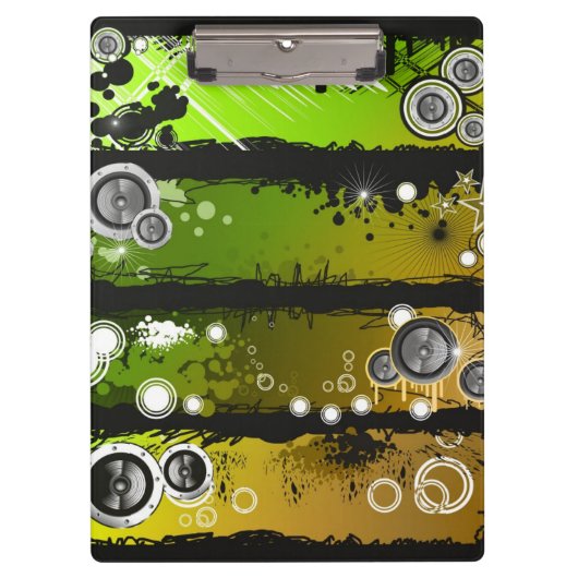 Grunge Style Music Banner Klembord (Voorkant)
