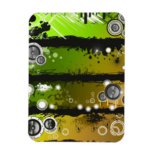 Grunge Style Music Banner Magneet