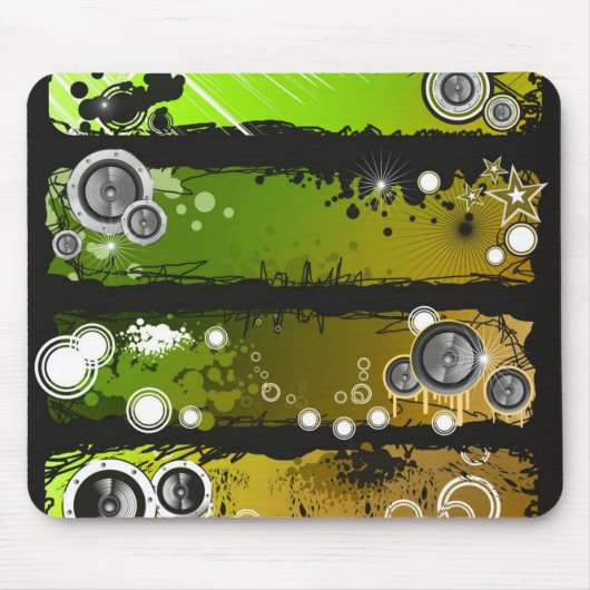 Grunge Style Music Banner Muismat (Voorkant)