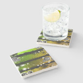 Grunge Style Music Banner Stenen Onderzetter (Zijkant)