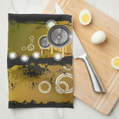 Grunge Style Music Banner Theedoek (Quarter Fold)