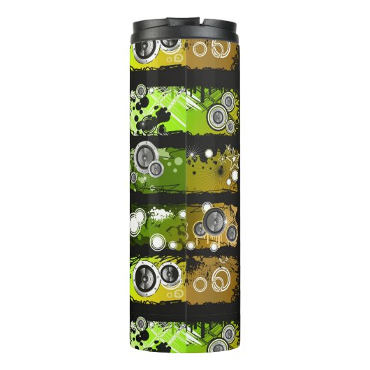 Grunge Style Music Banner Thermosbeker (Achterkant)