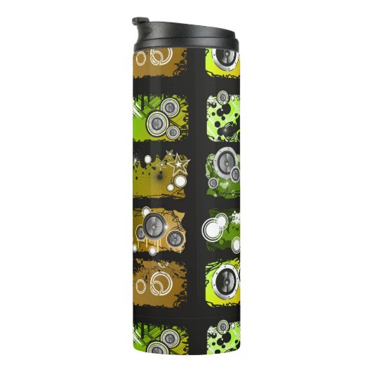 Grunge Style Music Banner Thermosbeker (Geroteerd rechts)