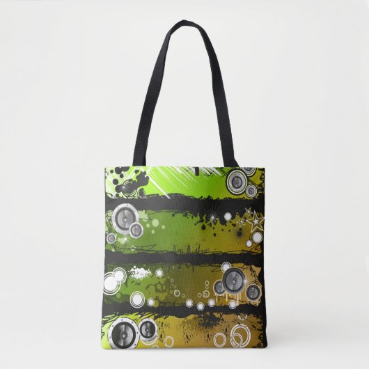 Grunge Style Music Banner Tote Bag (Voorkant)