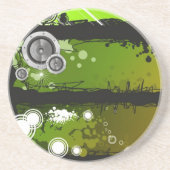 Grunge Style Music Banner Zandsteen Onderzetter (Voorkant)