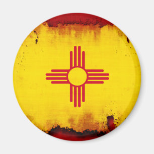 Grunge Style New Mexico Flag Magneet