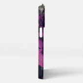 Grunge Style Papierachtig Deep Paarse Anemone Flow iPhone Hoesje (Rechterkant)