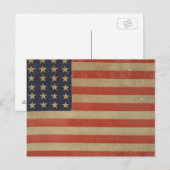 Grunge Style  Patriottische Amerikaanse vlag Briefkaart (Voorkant / Achterkant)