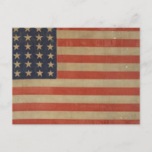 Grunge Style  Patriottische Amerikaanse vlag Briefkaart