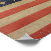 Grunge Style  Patriottische Amerikaanse vlag Poster (Hoek)