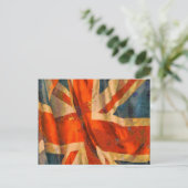 Grunge Style Union Jack British Flag Illustration Briefkaart (Staand voorkant)