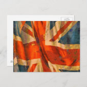 Grunge Style Union Jack British Flag Illustration Briefkaart (Voorkant / Achterkant)